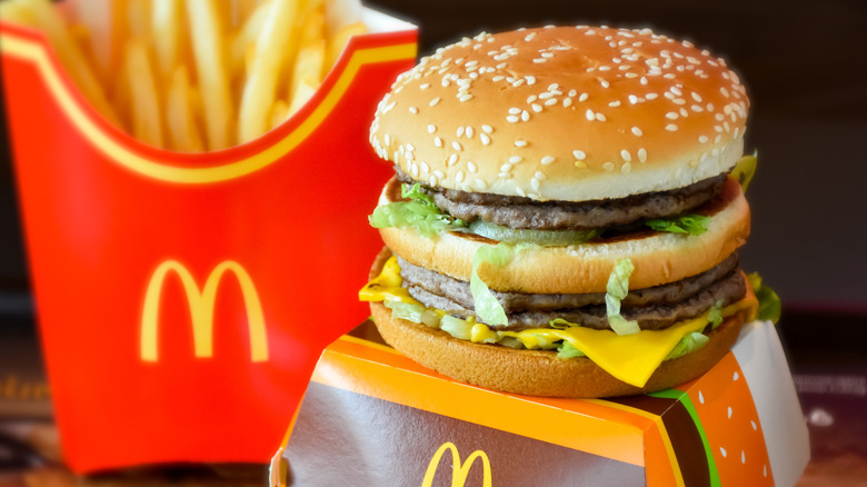 McDonald's burger and fries