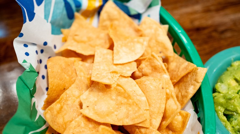 tortilla chips and guacamole