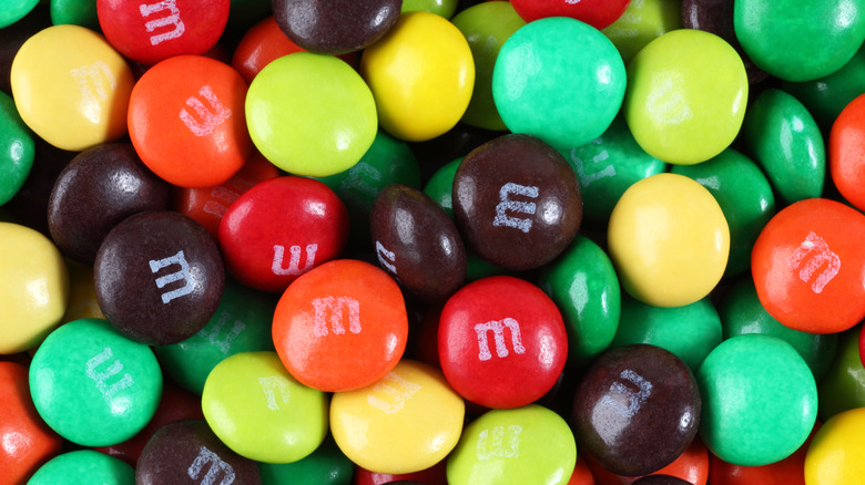 Many M&M's candies