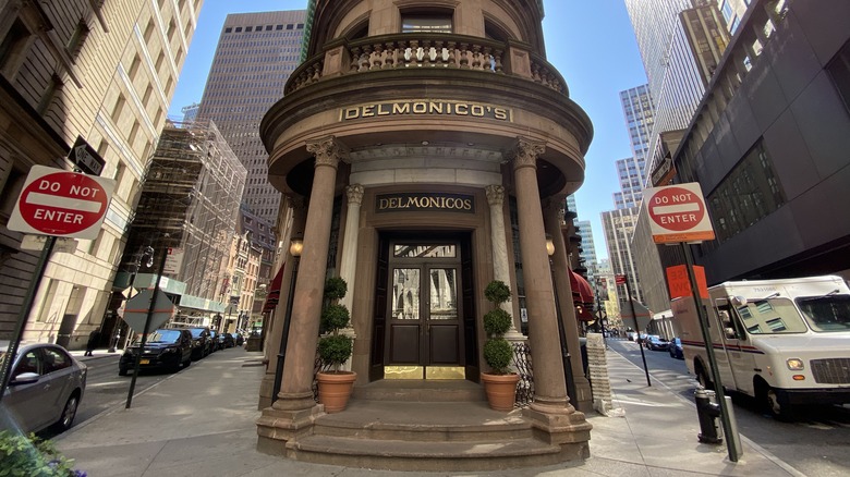 Delmonico's restaurant front entrance