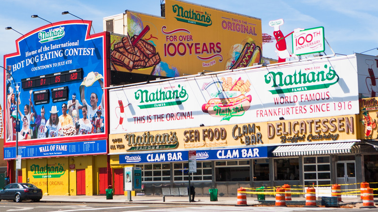 Nathan's Frankfurter and Hot Dog Signage