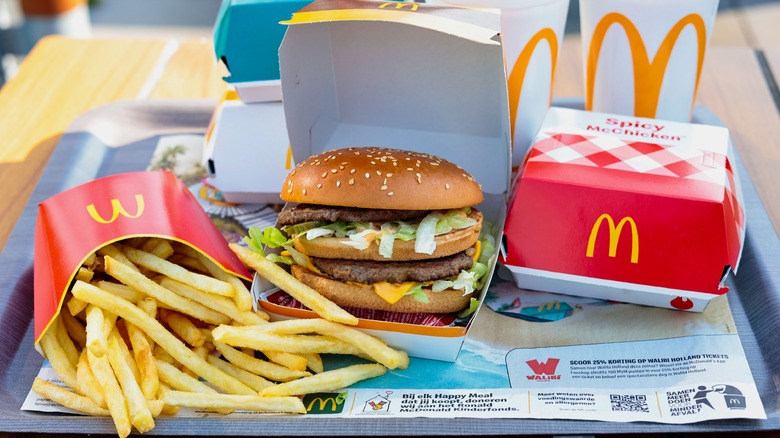 McDonald's meal on a tray