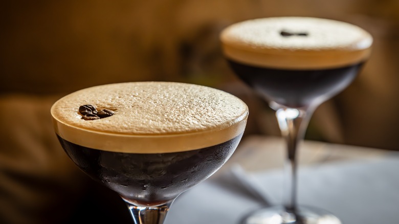 Two espresso martinis