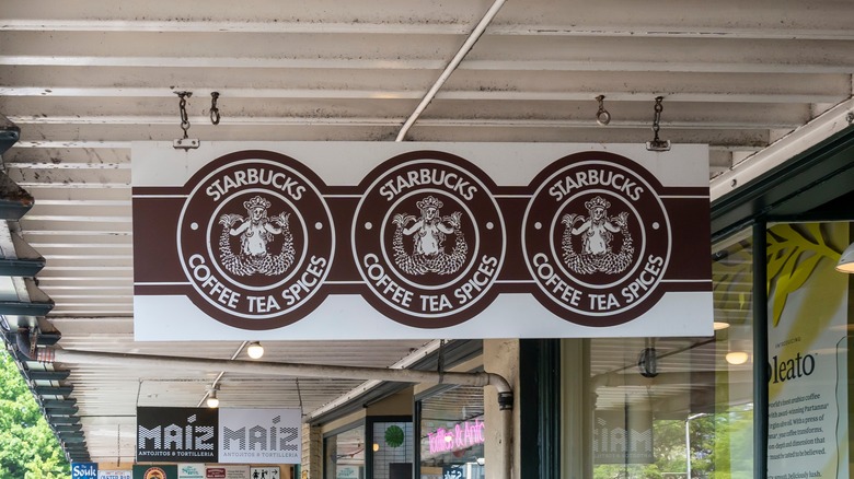 original Starbucks logo in Seattle