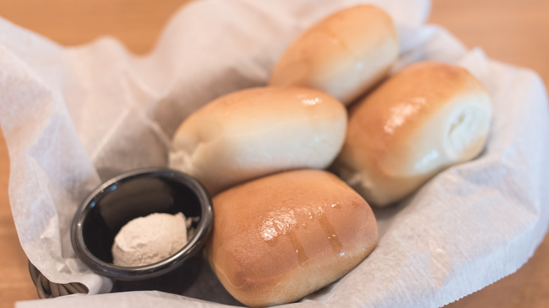 Texas Roadhouse rolls with cinnamon-honey butter