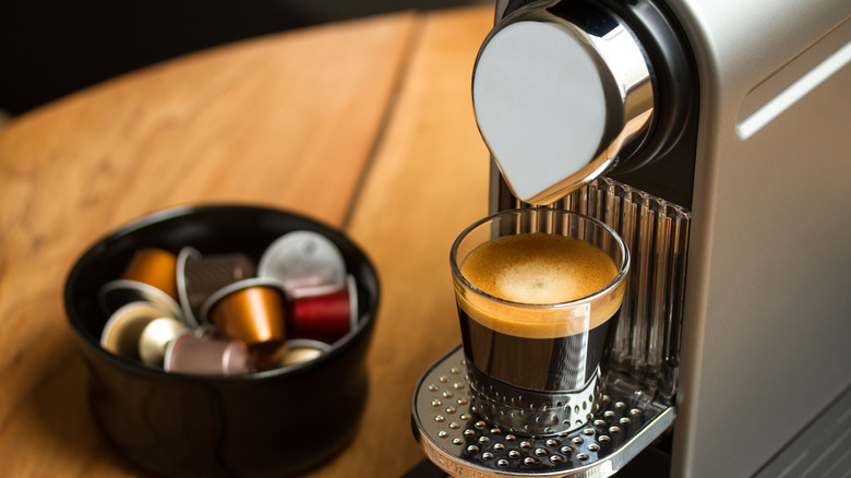 Nespresso machine and espresso