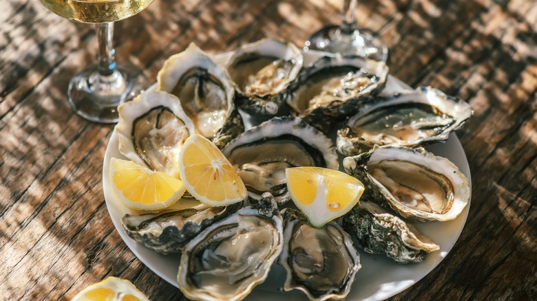 Oysters on the half shell