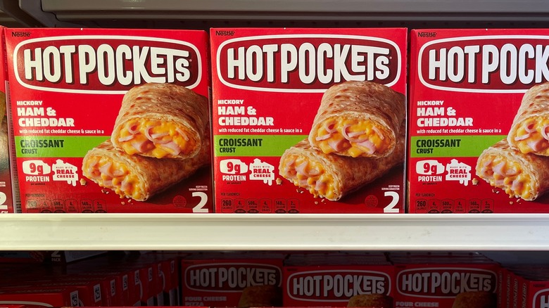 Hot Pockets on store shelf