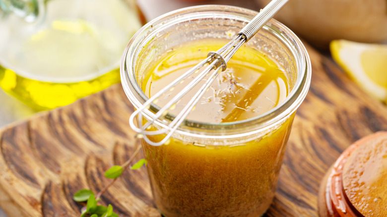 vinaigrette in a jar