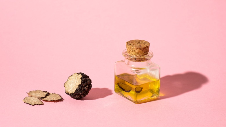 small jar of truffle oil