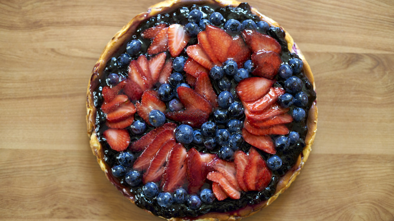 Berries on a cake