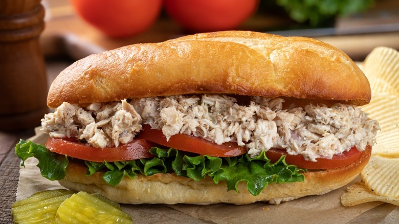 Tuna salad sub sandwich