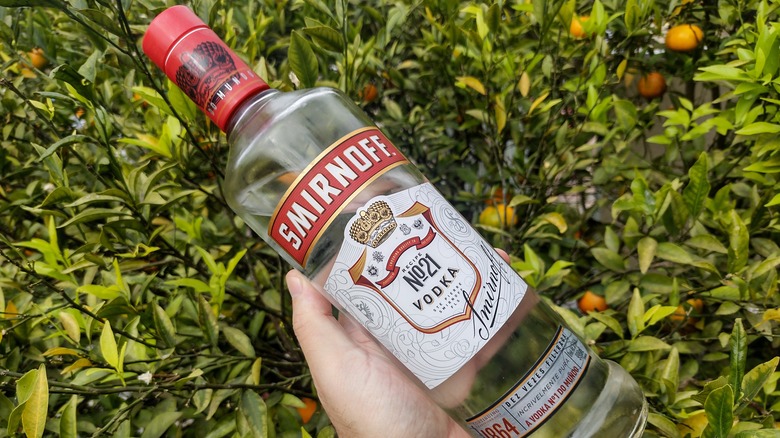 Bottle of Smirnoff vodka