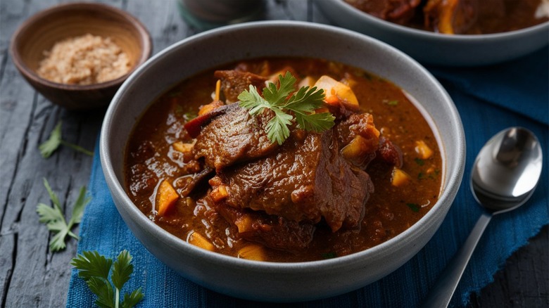 Bowl of oxtail stew