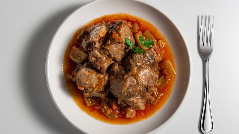 Bowl of oxtail stew