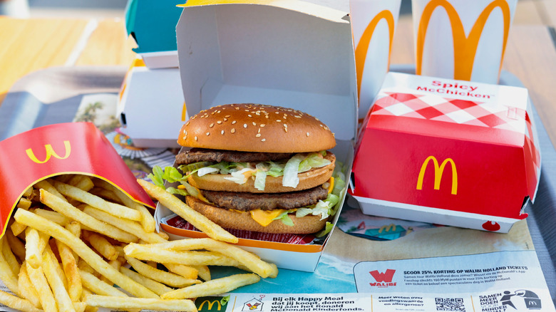 McDonalds burger and fries