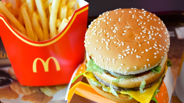 McDonald's burger and fries