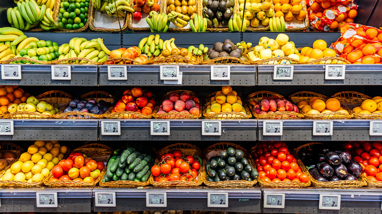 Fruits and vegetables at the store