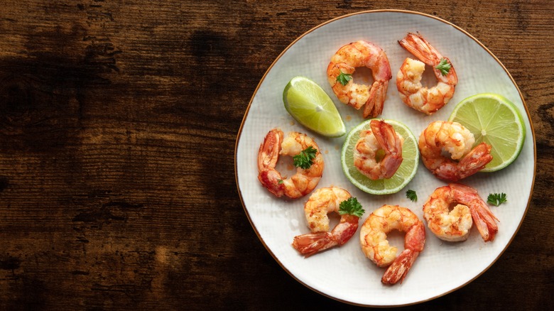 Shrimp with cilantro and lime