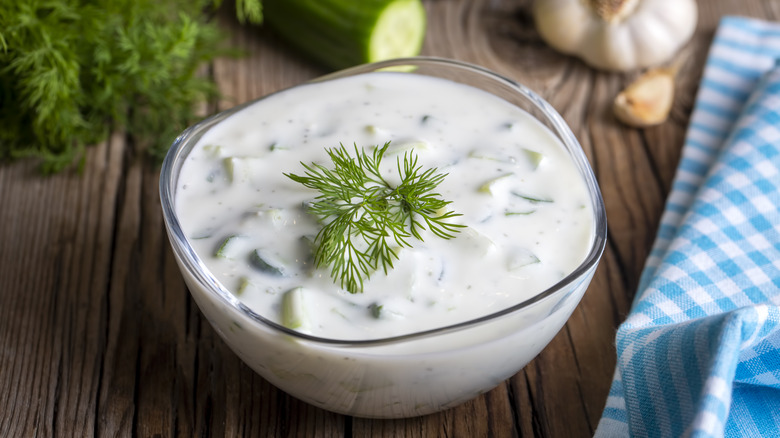 Bowl of tzatziki