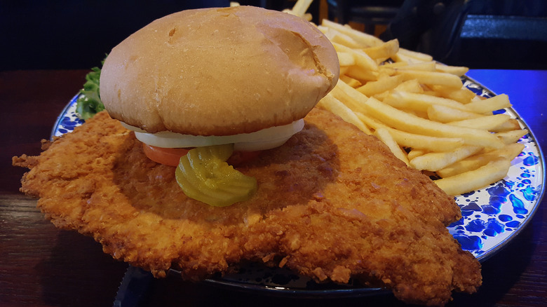 Classic pork tenderloin sandwich