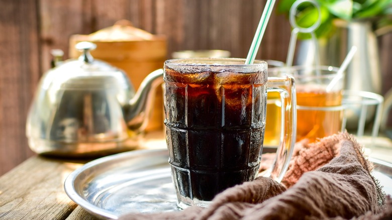 Black iced coffee