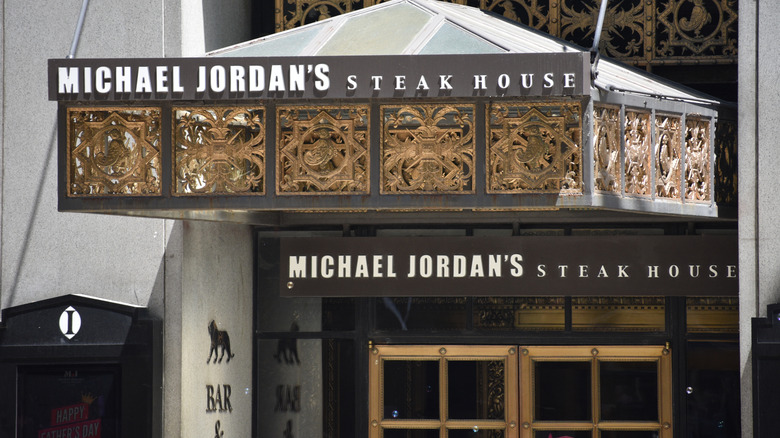 Entrance to Michael Jordan's Steak House in Chicago