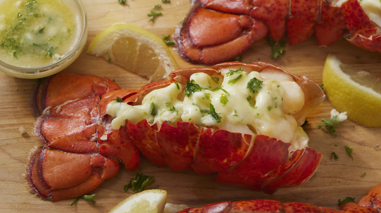 Buttered lobster tail