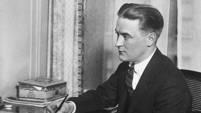 Black and white photo of F. Scott Fitzgerald