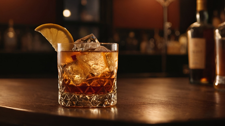 Old fashioned cocktail