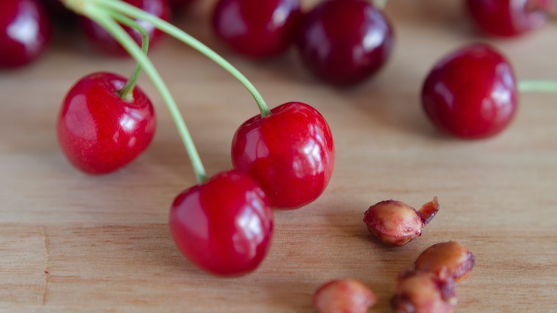 Cherries and cherry pits