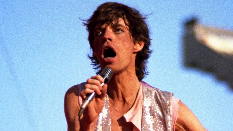 Mick Jagger performing 1970s