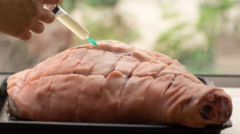 brine injected into pork