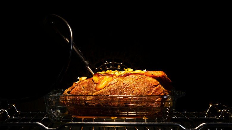 thermometer in beef roast