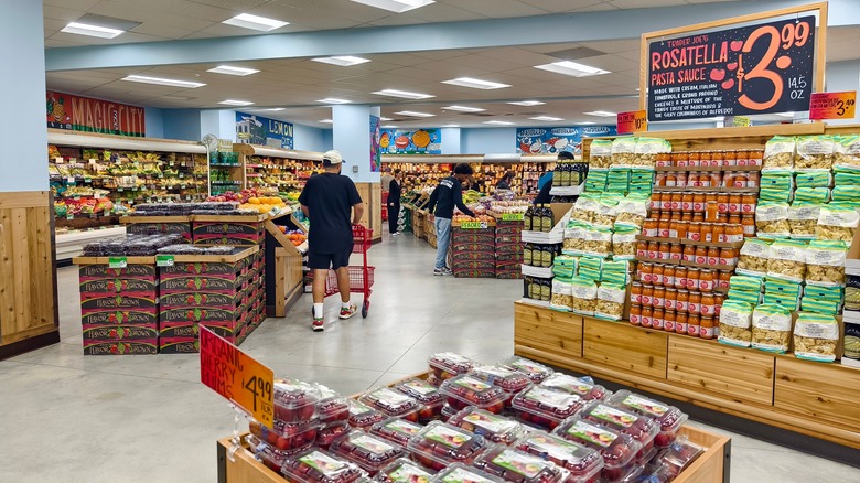 Trader Joe's interior with shoppers and employees