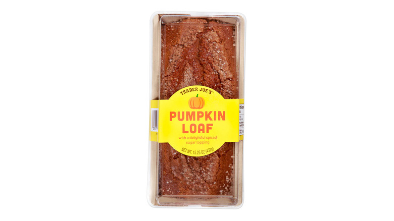 Trader Joe's Pumpkin Loaf on white background