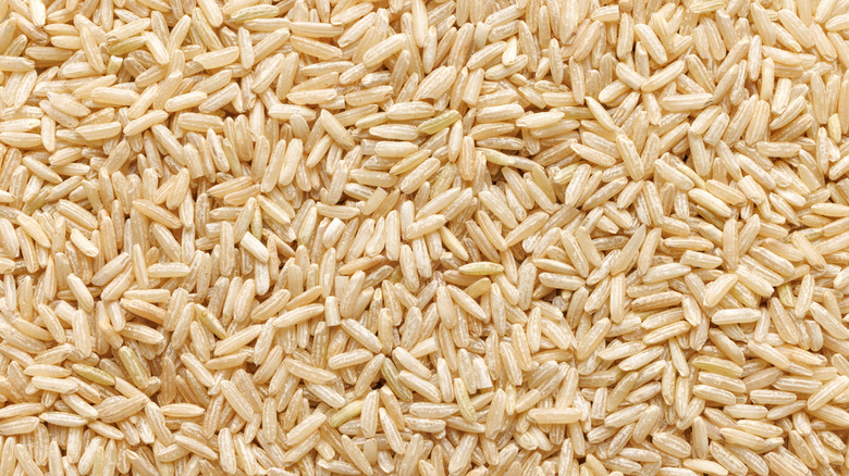 a pile of brown rice