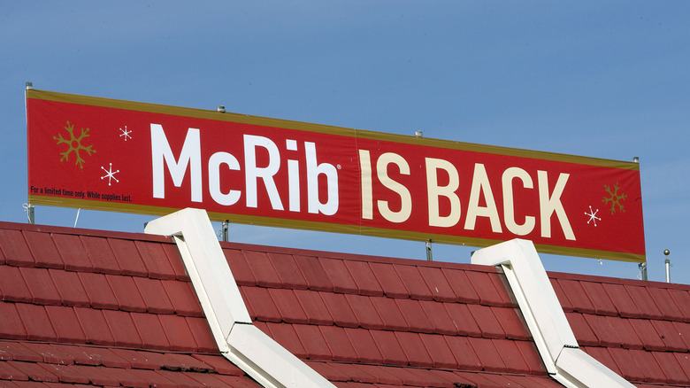 McRib is back signage