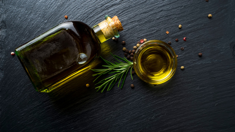 Bottled olive oil