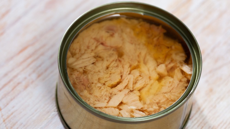 Canned tuna in oil