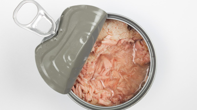 Canned tuna in water