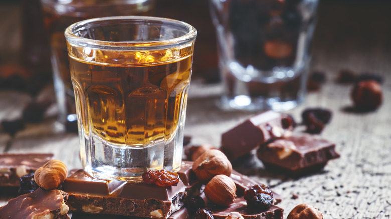 rum, chocolate, and nuts