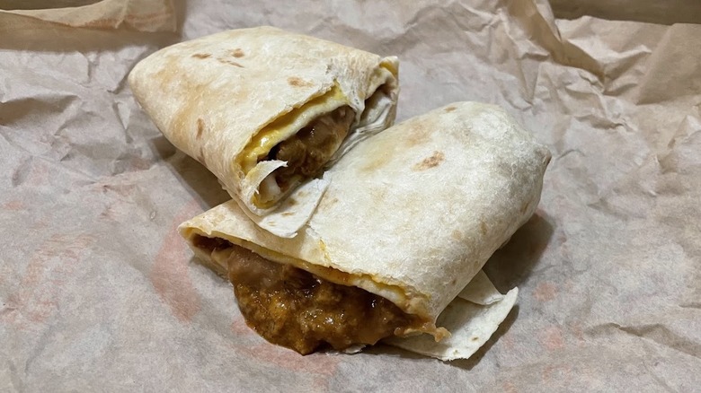 A beefy 5-layer burrito