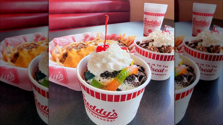 Sweet and savory food items from Freddy's