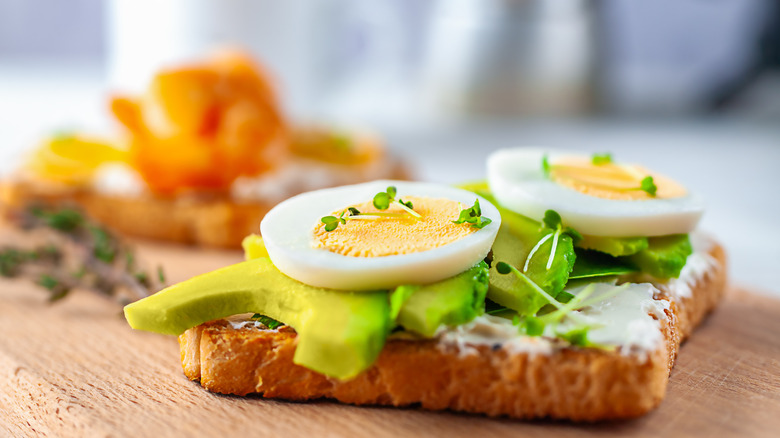 open face egg sandwich