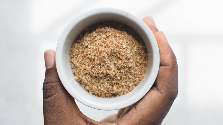 bowl of dried shrimp powder