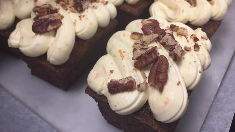 Parsnip and pecan cakes with star anise from London's Ottolenghi deli. 