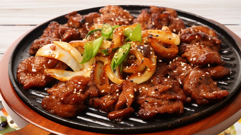 Korean bulgogi dish in a plate