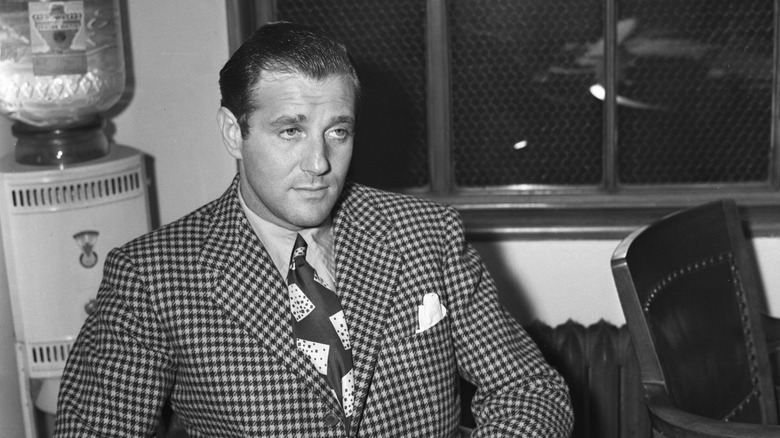 Ganster Bugsy Siegel seated