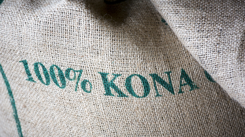 coffee bag with Kona logo